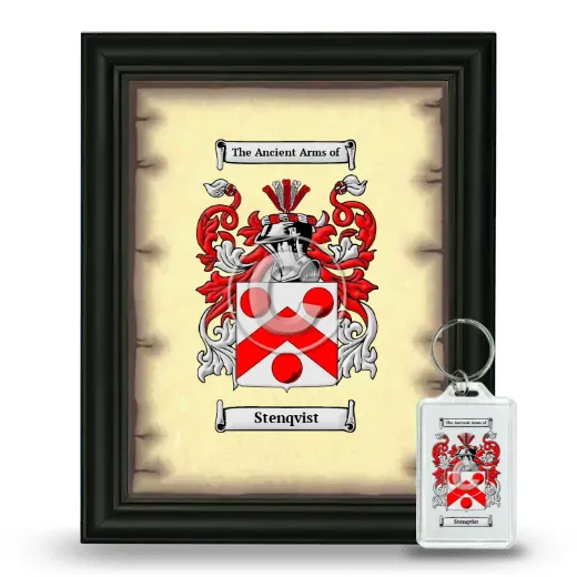 Stenqvist Framed Coat of Arms and Keychain - Black