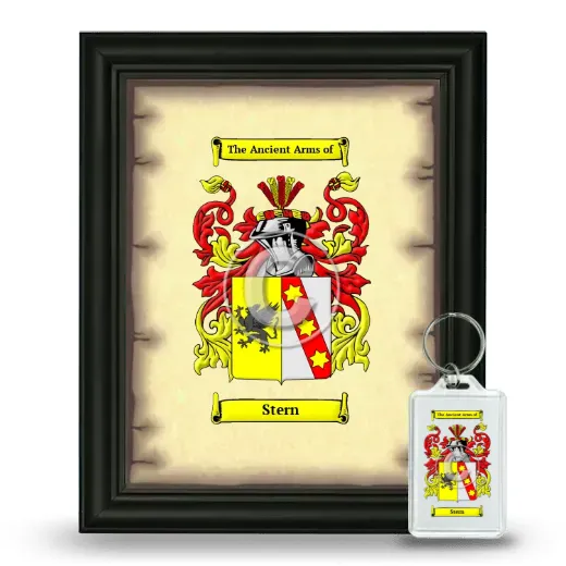 Stern Framed Coat of Arms and Keychain - Black