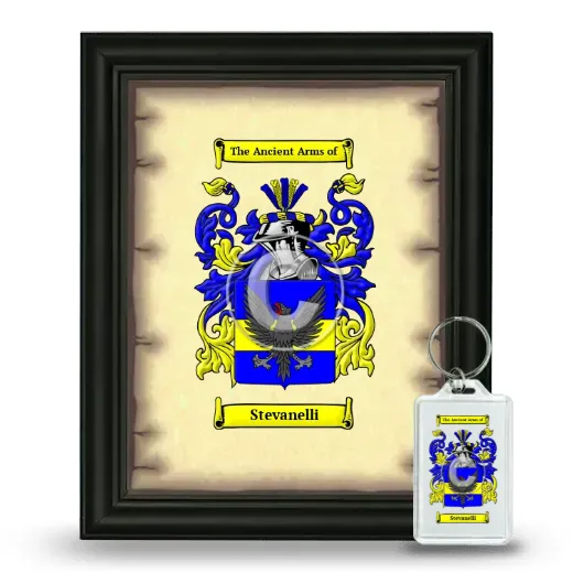 Stevanelli Framed Coat of Arms and Keychain - Black