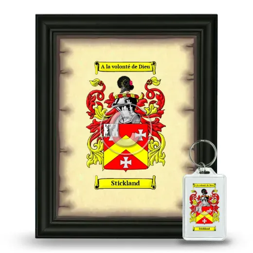 Stickland Framed Coat of Arms and Keychain - Black