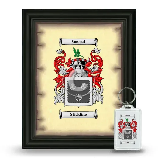 Stickline Framed Coat of Arms and Keychain - Black