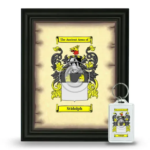 Stidolph Framed Coat of Arms and Keychain - Black