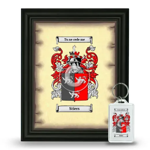 Stiers Framed Coat of Arms and Keychain - Black