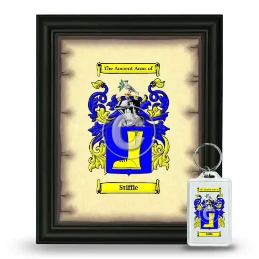 Stiffle Framed Coat of Arms and Keychain - Black