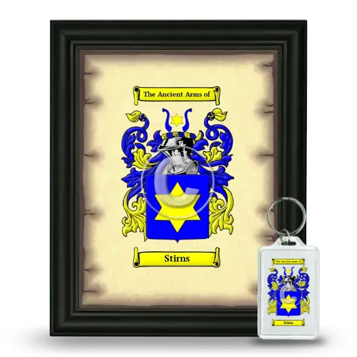 Stirns Framed Coat of Arms and Keychain - Black