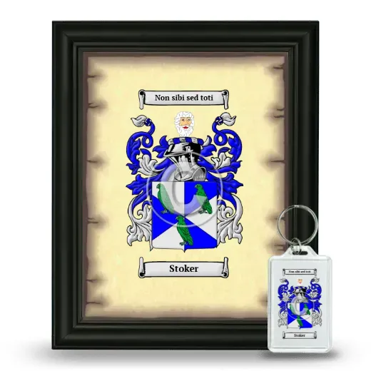 Stoker Framed Coat of Arms and Keychain - Black