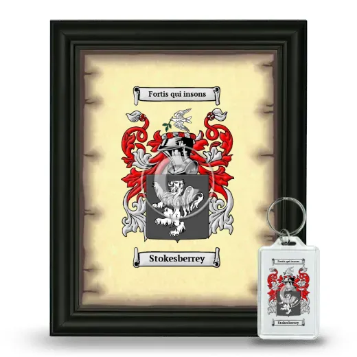 Stokesberrey Framed Coat of Arms and Keychain - Black