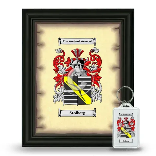 Stolberg Framed Coat of Arms and Keychain - Black
