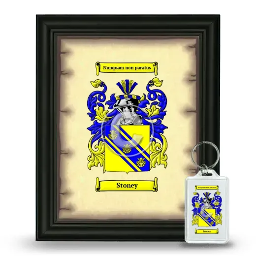 Stoney Framed Coat of Arms and Keychain - Black