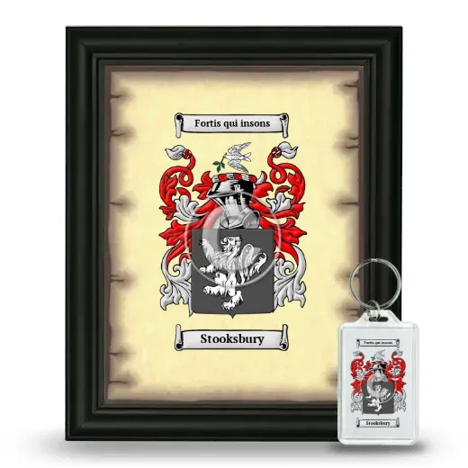 Stooksbury Framed Coat of Arms and Keychain - Black