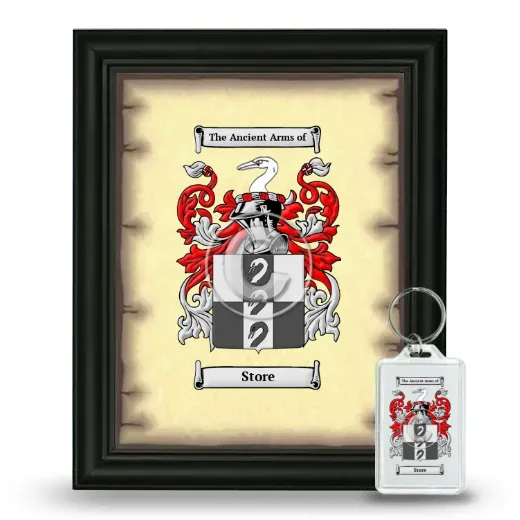 Store Framed Coat of Arms and Keychain - Black
