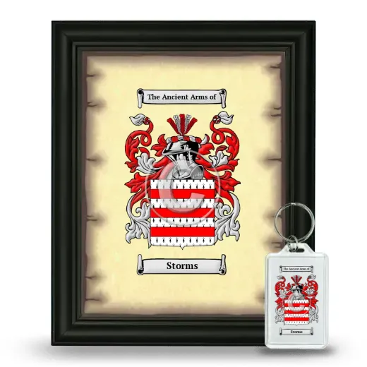 Storms Framed Coat of Arms and Keychain - Black