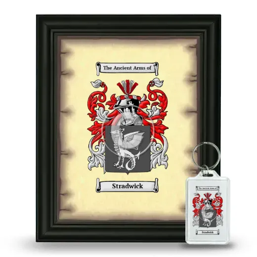 Stradwick Framed Coat of Arms and Keychain - Black
