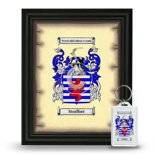 Straffort Framed Coat of Arms and Keychain - Black