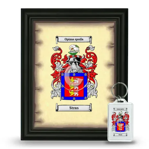 Stras Framed Coat of Arms and Keychain - Black