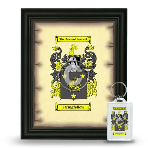 Stringfellow Framed Coat of Arms and Keychain - Black