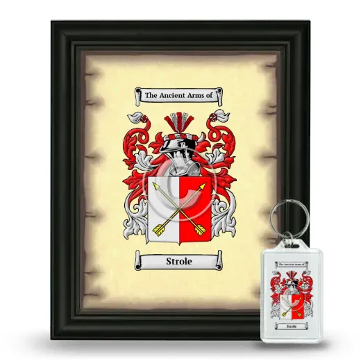 Strole Framed Coat of Arms and Keychain - Black