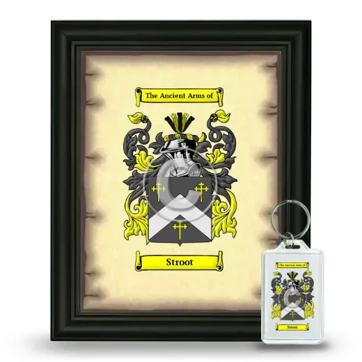 Stroot Framed Coat of Arms and Keychain - Black