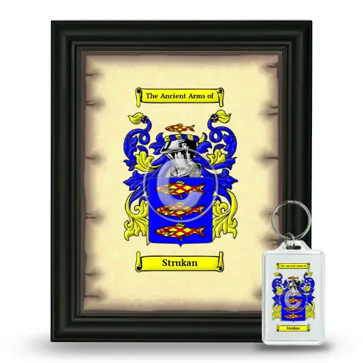 Strukan Framed Coat of Arms and Keychain - Black