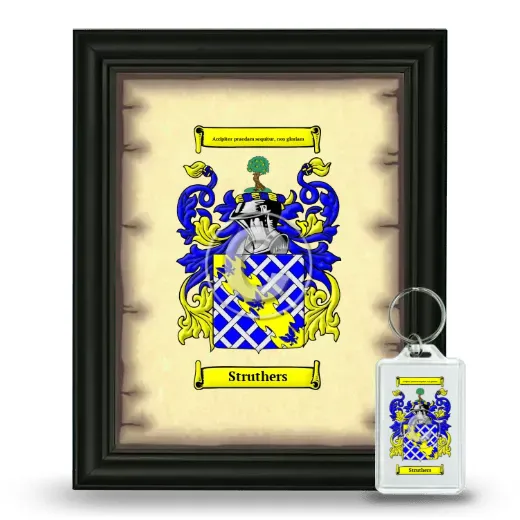 Struthers Framed Coat of Arms and Keychain - Black