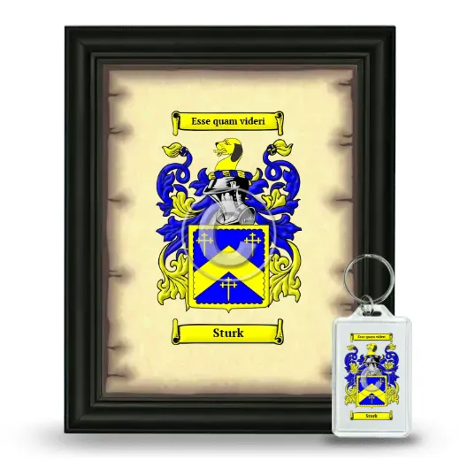 Sturk Framed Coat of Arms and Keychain - Black