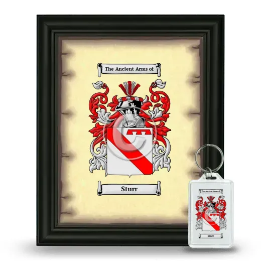 Sturr Framed Coat of Arms and Keychain - Black