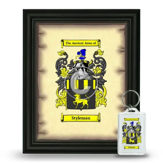 Styleman Framed Coat of Arms and Keychain - Black