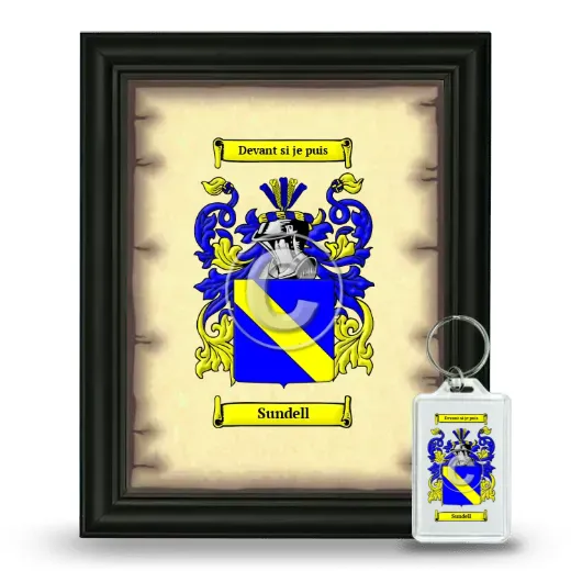 Sundell Framed Coat of Arms and Keychain - Black