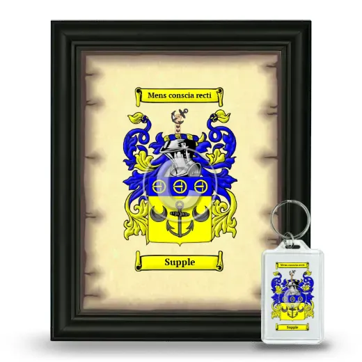 Supple Framed Coat of Arms and Keychain - Black