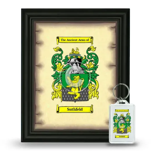 Suthfeld Framed Coat of Arms and Keychain - Black