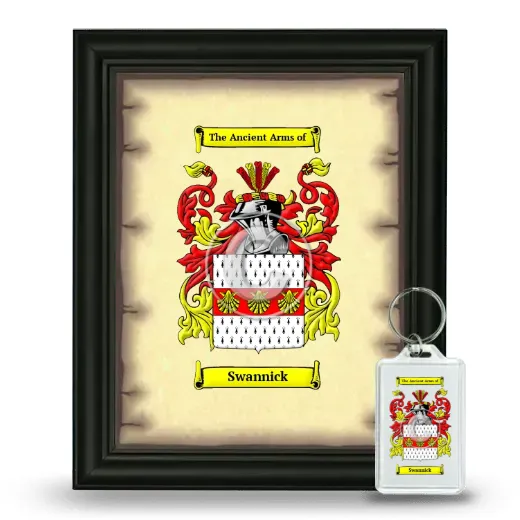 Swannick Framed Coat of Arms and Keychain - Black
