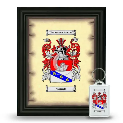 Swinde Framed Coat of Arms and Keychain - Black
