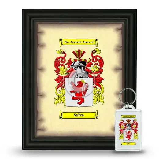 Sylva Framed Coat of Arms and Keychain - Black