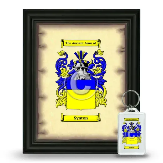 Synton Framed Coat of Arms and Keychain - Black