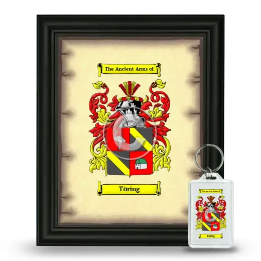 Töring Framed Coat of Arms and Keychain - Black