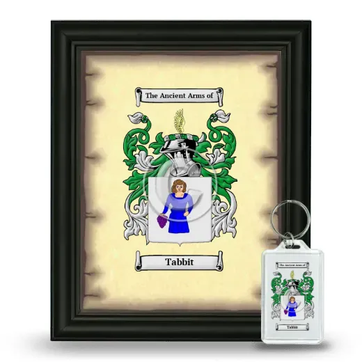 Tabbit Framed Coat of Arms and Keychain - Black