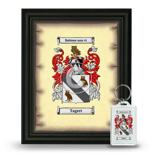Tagert Framed Coat of Arms and Keychain - Black