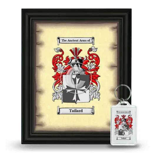 Tailard Framed Coat of Arms and Keychain - Black