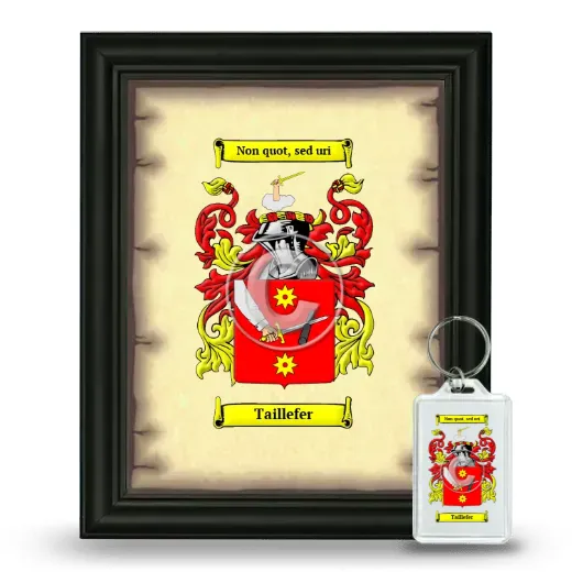 Taillefer Framed Coat of Arms and Keychain - Black