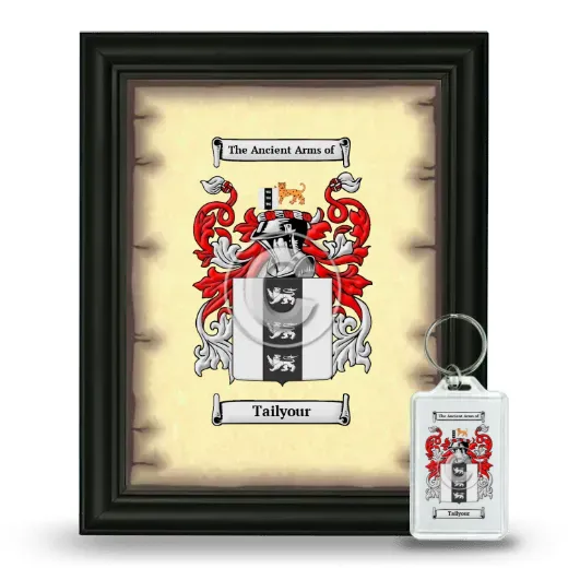Tailyour Framed Coat of Arms and Keychain - Black
