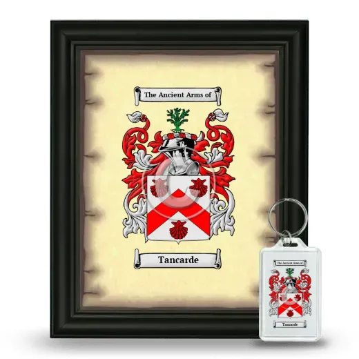 Tancarde Framed Coat of Arms and Keychain - Black