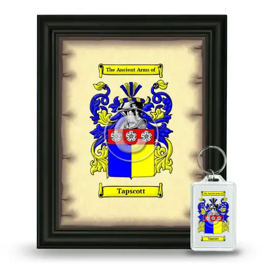 Tapscott Framed Coat of Arms and Keychain - Black