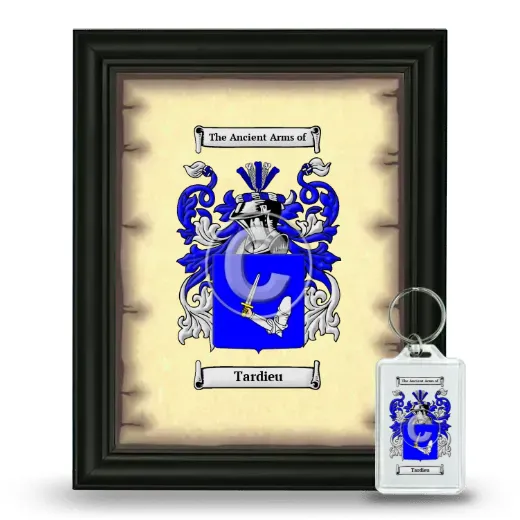 Tardieu Framed Coat of Arms and Keychain - Black