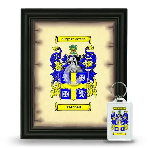 Tatchell Framed Coat of Arms and Keychain - Black