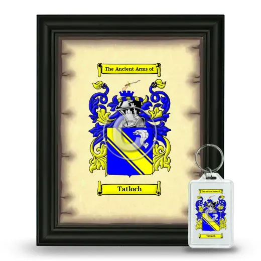Tatloch Framed Coat of Arms and Keychain - Black