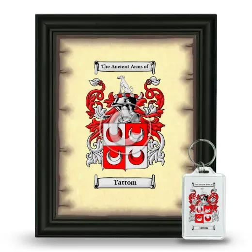 Tattom Framed Coat of Arms and Keychain - Black