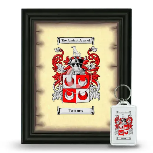 Tattons Framed Coat of Arms and Keychain - Black