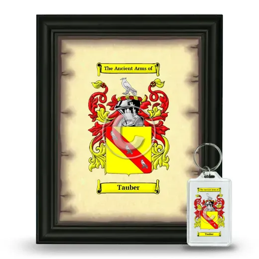 Tauber Framed Coat of Arms and Keychain - Black