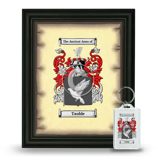 Tauble Framed Coat of Arms and Keychain - Black