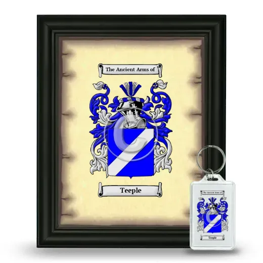 Teeple Framed Coat of Arms and Keychain - Black